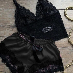 Conjunto Pijama Sexy Negro